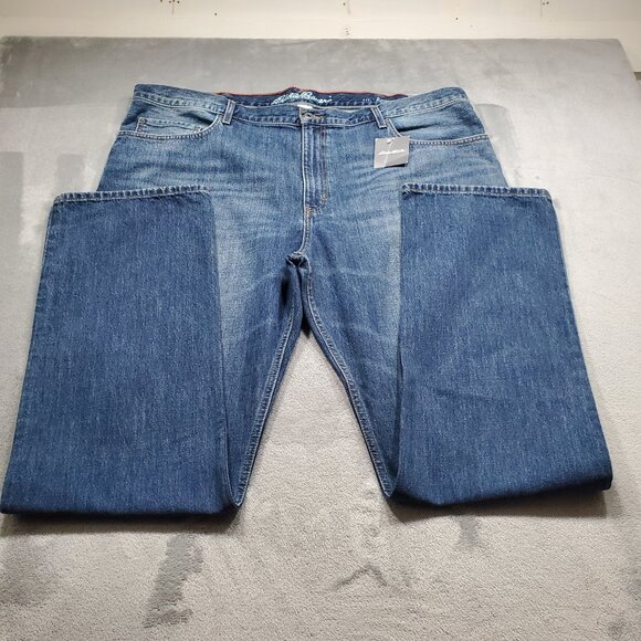 Eddie Bauer Jeans Cotton Straight Fit 5 Pckt Style Medium Wash Men Sz 44/36 Tall - Picture 1 of 16